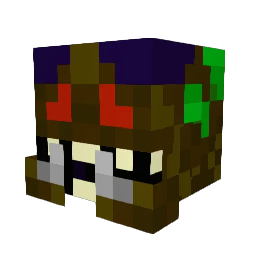 Asharfh Minecraft avatar head, 3D render