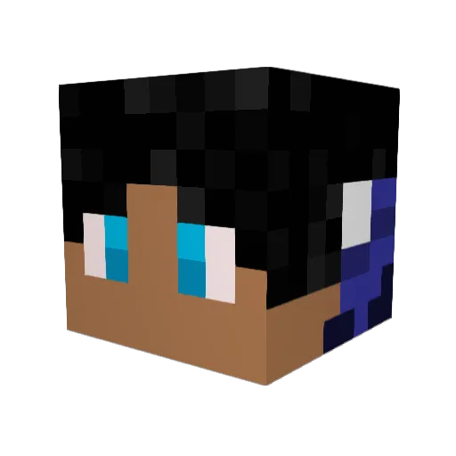 Asharkie Minecraft avatar head, 3D render
