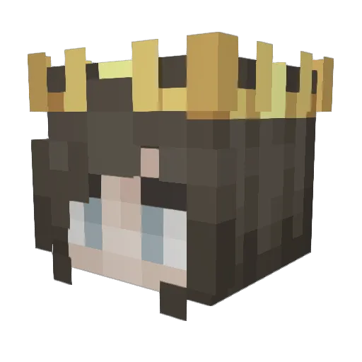 AshayaGloom Minecraft avatar head, 3D render