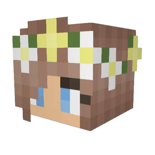 Ashbear_x Minecraft avatar head, 3D render