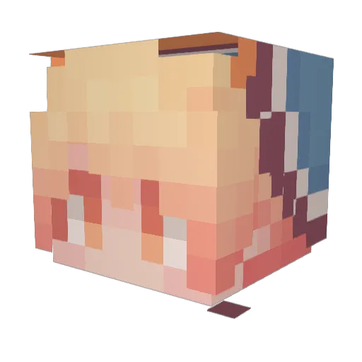 Ashblossom13 Minecraft avatar head, 3D render