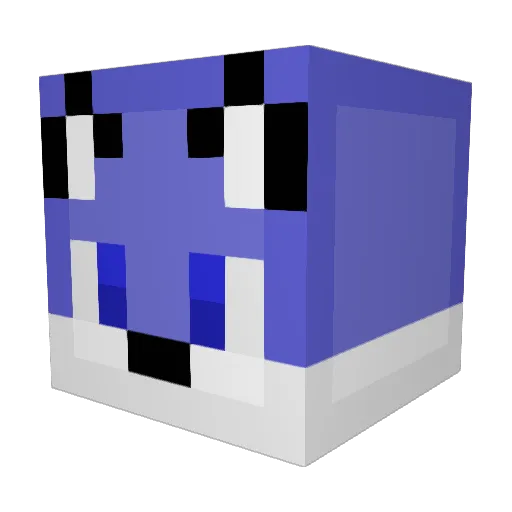 Ashbornn Minecraft avatar head, 3D render
