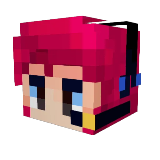 Ashboss777 Minecraft avatar head, 3D render