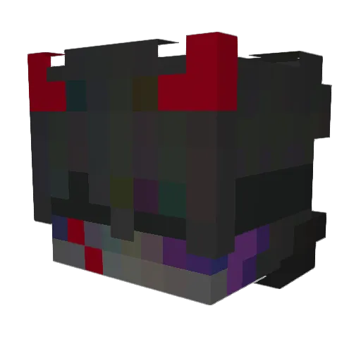 Ashbqrn Minecraft avatar head, 3D render