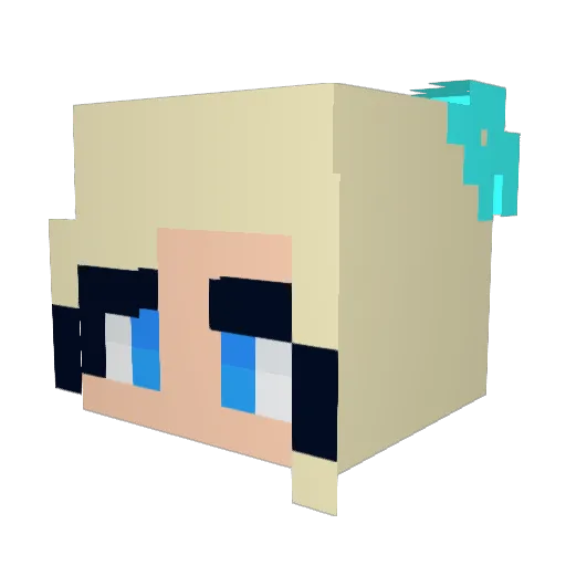 Ashcansmash Minecraft avatar head, 3D render