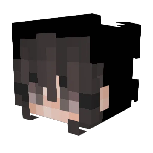 Ashcloudds Minecraft avatar head, 3D render