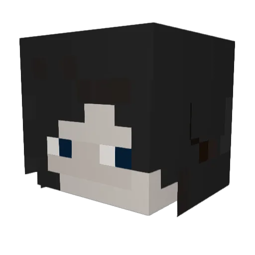 Ashcrs Minecraft avatar head, 3D render