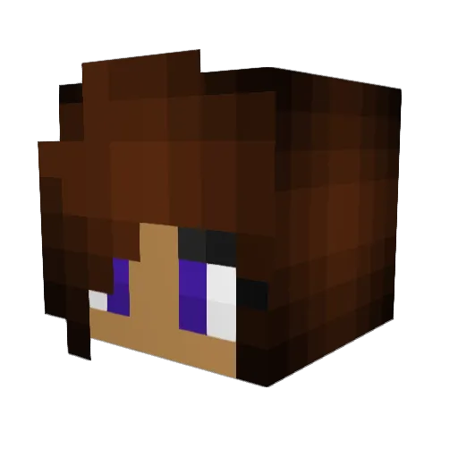 Ashdel27 Minecraft avatar head, 3D render