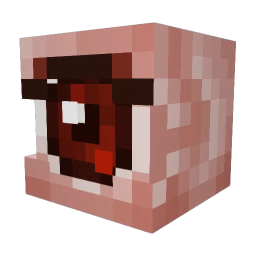 Ashdezni Minecraft avatar head, 3D render
