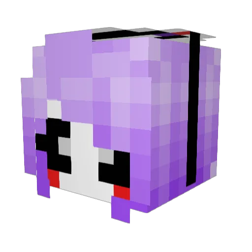 AsheMaleficent Minecraft avatar head, 3D render