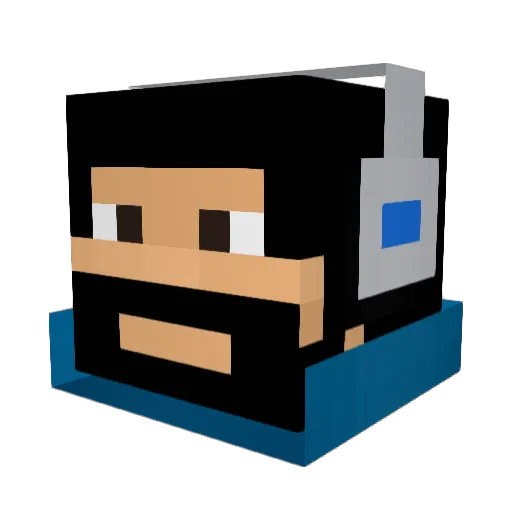 AsheXII Minecraft avatar head, 3D render