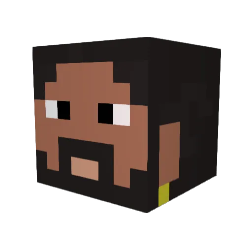 Asheeur Minecraft avatar head, 3D render
