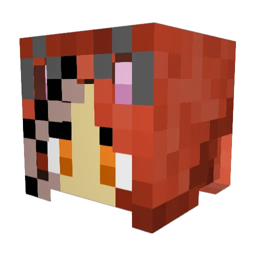 Ashekitten Minecraft avatar head, 3D render
