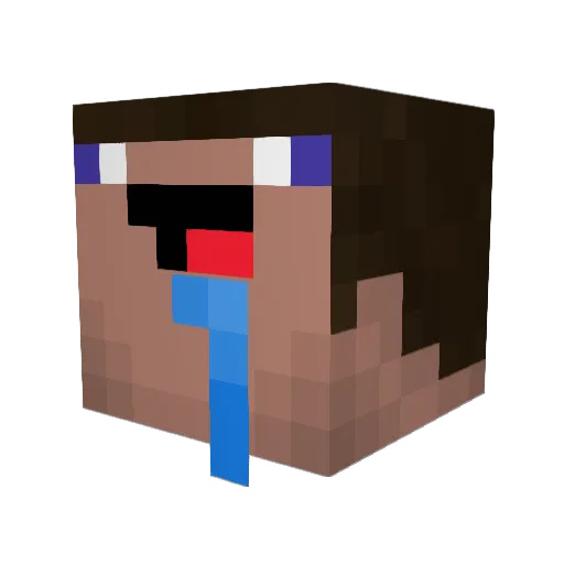 Ashelra Minecraft avatar head, 3D render