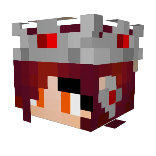 AshenAstra Minecraft avatar head, 3D render