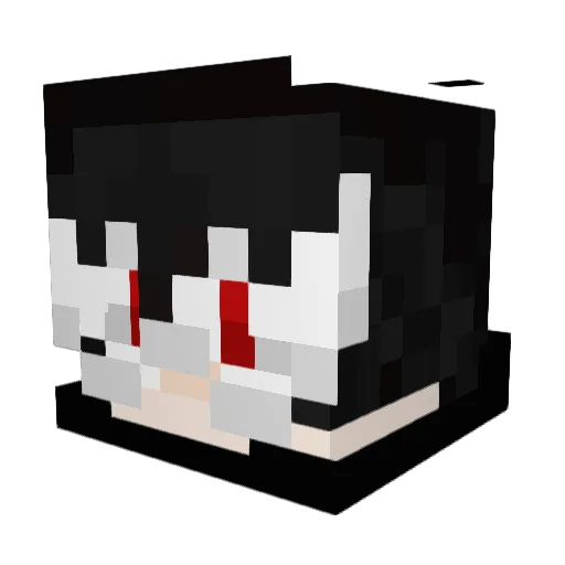 AshenLeaves Minecraft avatar head, 3D render