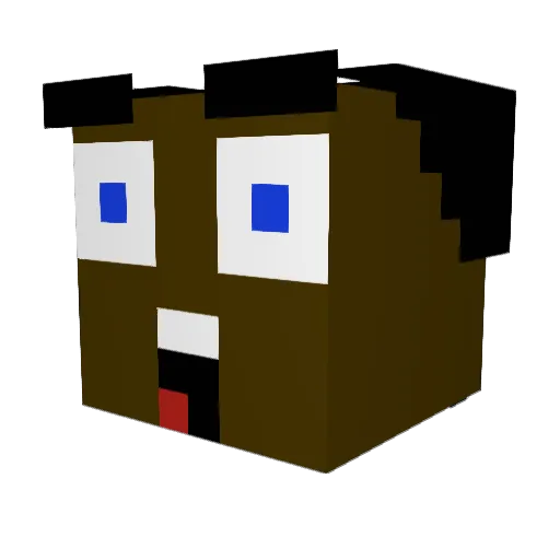 AshenONE007 Minecraft avatar head, 3D render