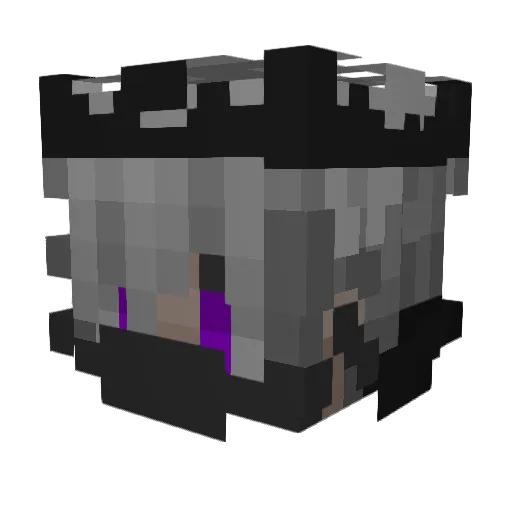 AshenR0se Minecraft avatar head, 3D render