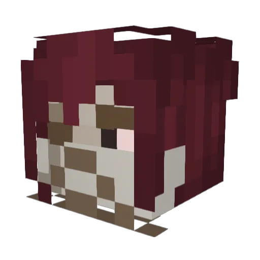 Ashen_Crawler Minecraft avatar head, 3D render