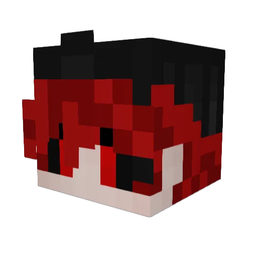Ashen_pat Minecraft avatar head, 3D render