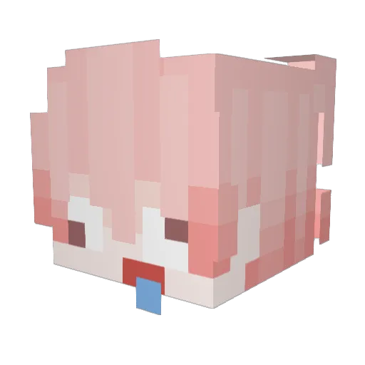 Ashen_yvji Minecraft avatar head, 3D render