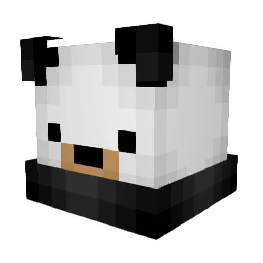 Ashenbear Minecraft avatar head, 3D render