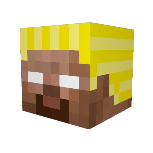 Ashendral Minecraft avatar head, 3D render