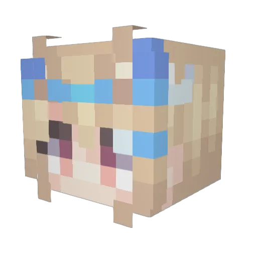 Ashenith Minecraft avatar head, 3D render