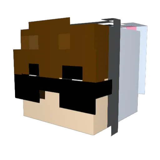 Asher1015 Minecraft avatar head, 3D render