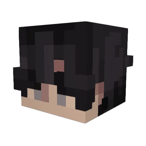 AsherDarkHeart Minecraft avatar head, 3D render