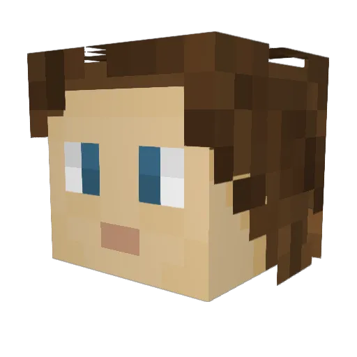 AsherDestroyer Minecraft avatar head, 3D render