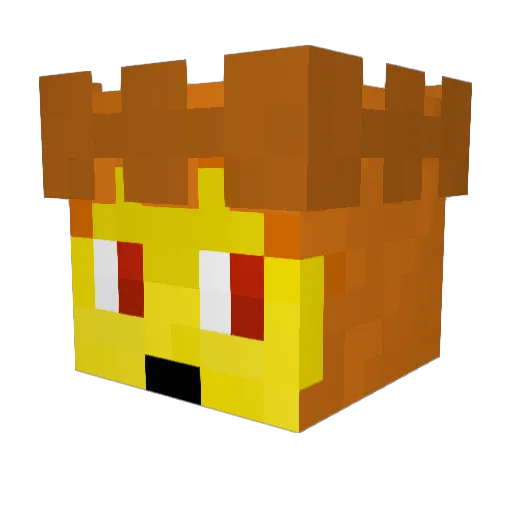 AsherMario Minecraft avatar head, 3D render