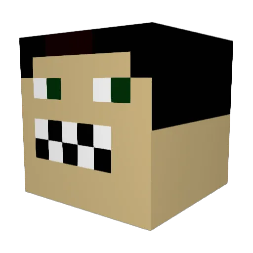 AsherTheCrafter Minecraft avatar head, 3D render