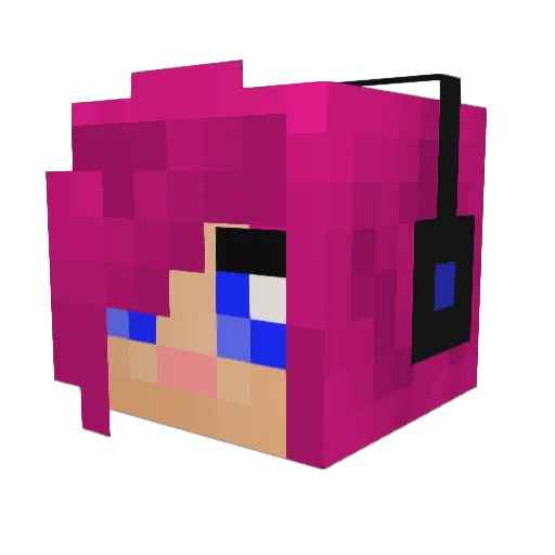 Ashera Minecraft avatar head, 3D render