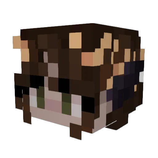 Asherax Minecraft avatar head, 3D render
