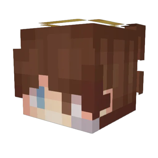 Ashergei Minecraft avatar head, 3D render