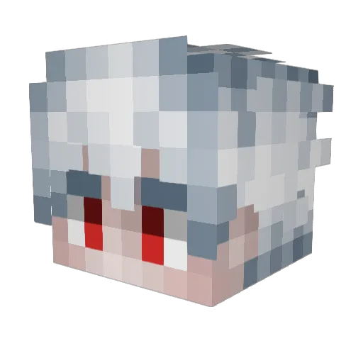 Asherkraft Minecraft avatar head, 3D render