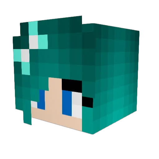 Asherleighh Minecraft avatar head, 3D render