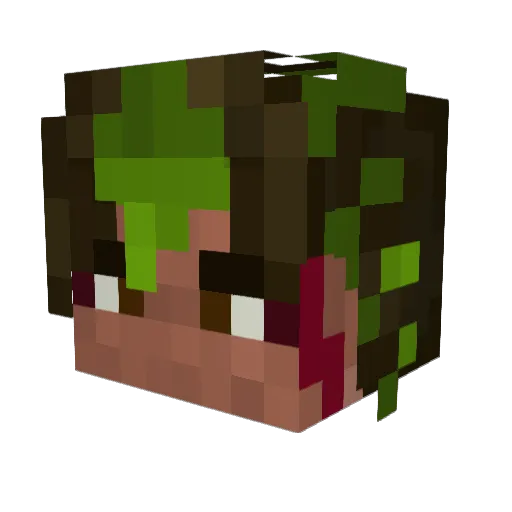 Ashermoon1 Minecraft avatar head, 3D render