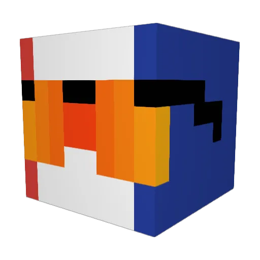 AsherrBasherr Minecraft avatar head, 3D render
