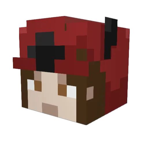 Ashes7777 Minecraft avatar head, 3D render