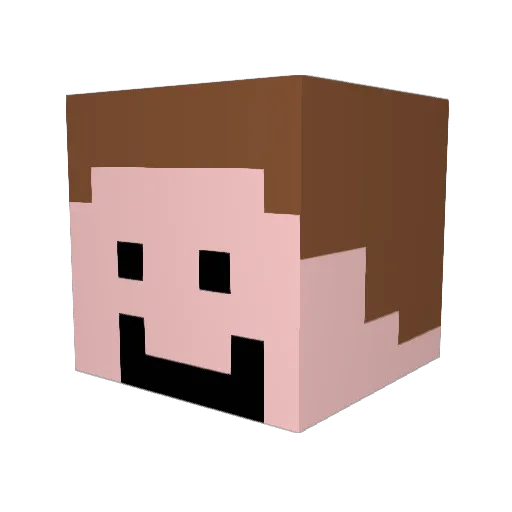AshesMarie Minecraft avatar head, 3D render