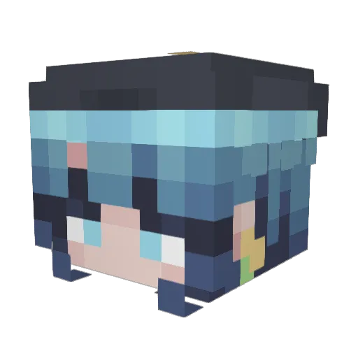 AshesNAshes Minecraft avatar head, 3D render