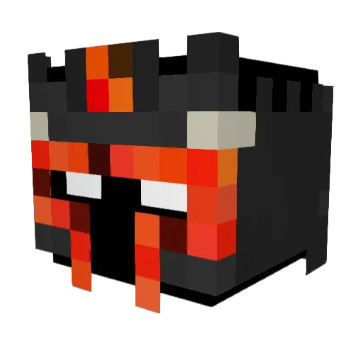 Ashesphere Minecraft avatar head, 3D render