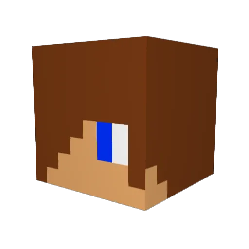 Asheswithin Minecraft avatar head, 3D render