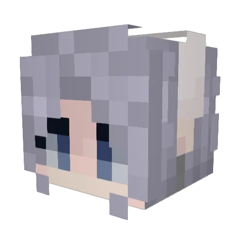 Asheune Minecraft avatar head, 3D render