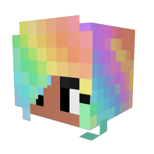 AsheyArms Minecraft avatar head, 3D render