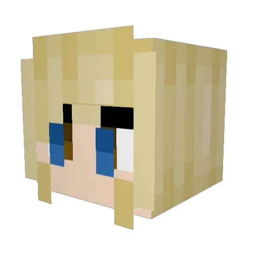 Ashez777 Minecraft avatar head, 3D render