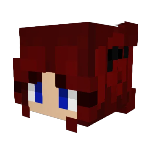 Ashfaith01 Minecraft avatar head, 3D render
