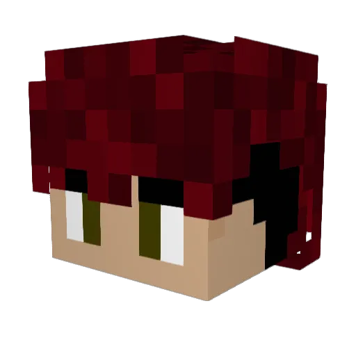 AshhIC Minecraft avatar head, 3D render